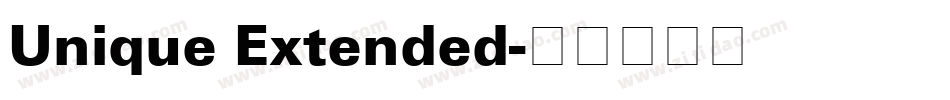 Unique Extended字体转换